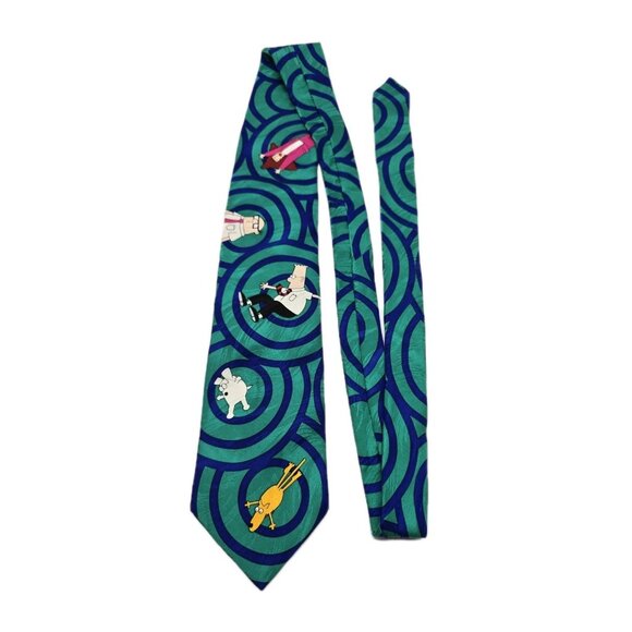 Dilbert Softwear OUT OF CONTROL All Over Print Novelty Vintage Mens Tie NeckTie - Picture 2 of 7